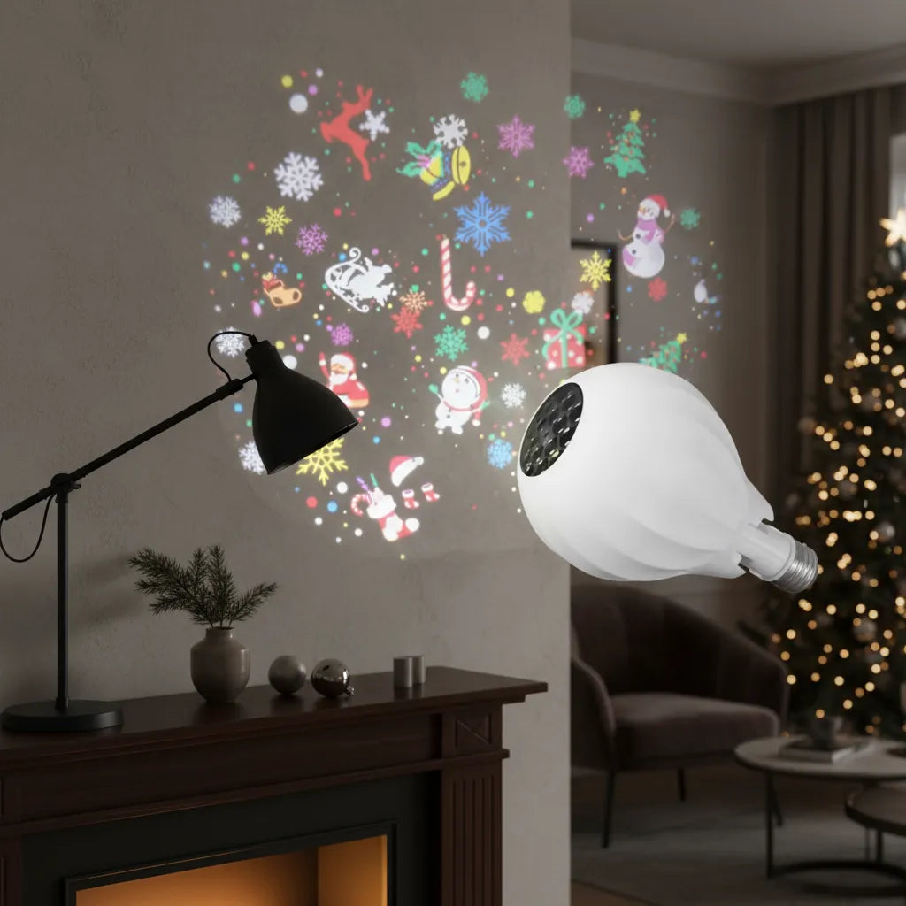 Proyector Navideño en modelo de Foco